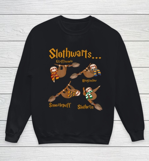 Harry Slothwarts Funny Sloth Halloween Costume Youth Sweatshirt
