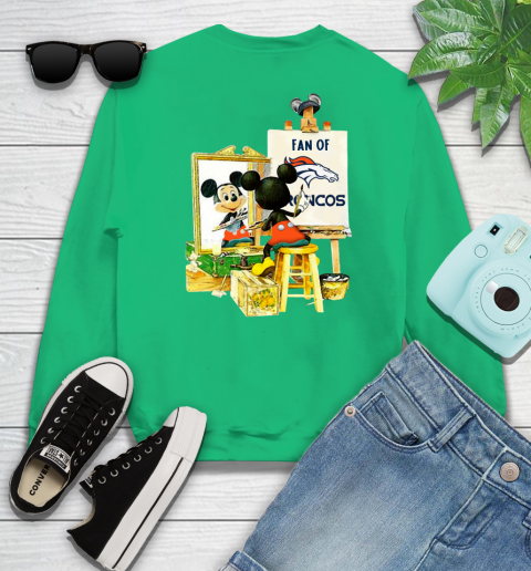 NFL Football Denver Broncos Mickey Drawing Shirt 31