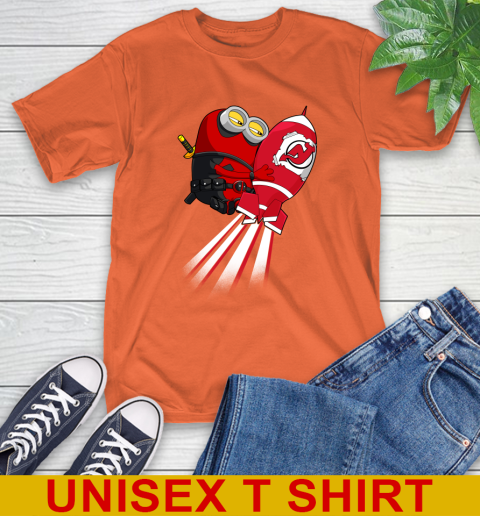 NHL Hockey New Jersey Devils Deadpool Minion Marvel Shirt T-Shirt 4