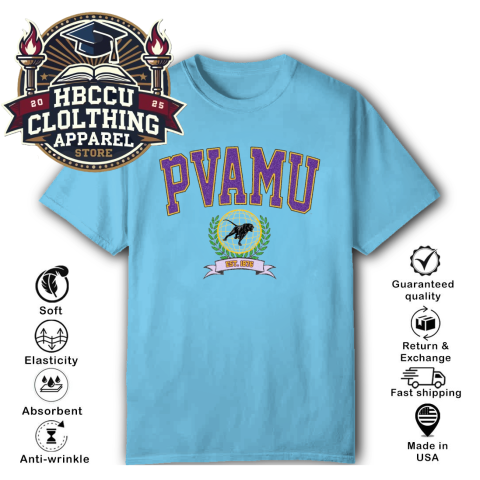PVAMU Prairie View A&M University HBCU T-Shirt prv6 pvamu prairie view aamp m university hbcu classic t shirt 2 front sky HBCU Clothing Apparel