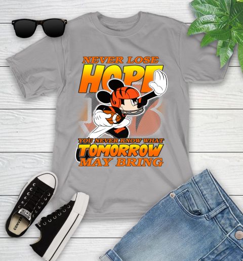 Cincinnati Bengals NFL Football Mickey Disney Never Lose Hope Youth T-Shirt 4