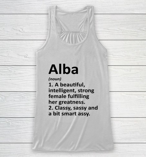 ALBA Definition Personalized Name Funny Christmas Racerback Tank
