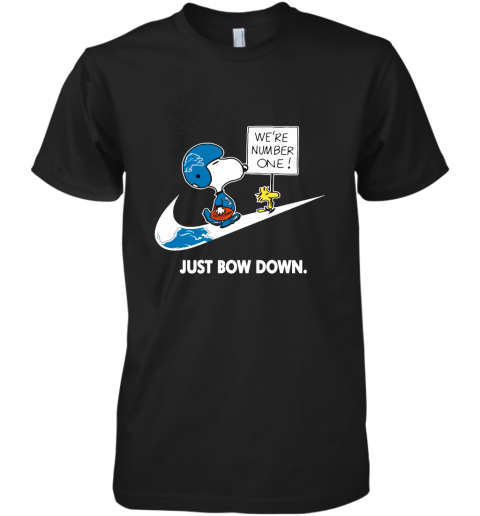 Detroit Lions Are Number One – Just Bow Down Snoopy Premium Men's T-Shirt