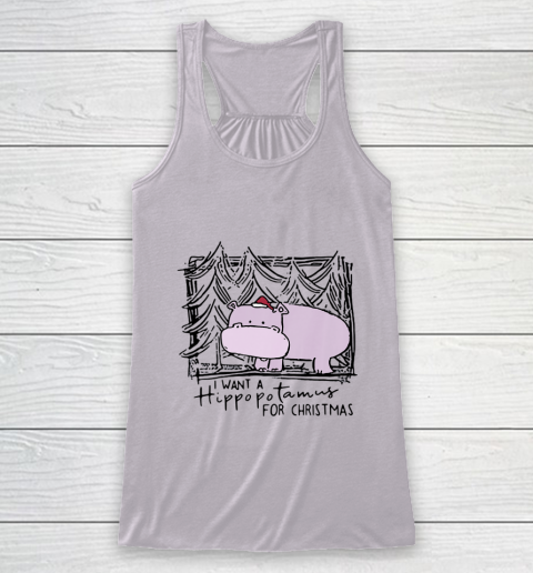 I Want A Hippopotamus For Christmas Hippo for Kid Women Men Racerback Tank 3