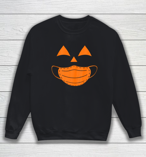 Funny halloween Pumpkin wearing a mask 2020 Jackolantern Sweatshirt