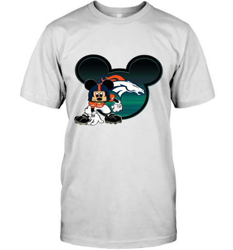 NFL Denver Broncos Mickey Mouse Disney Football T Shirt