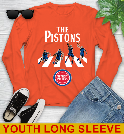 NBA Basketball Detroit Pistons The Beatles Rock Band Shirt Youth Long Sleeve 3
