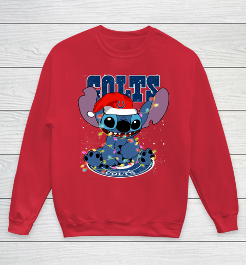 Indianapolis Colts NFL Football noel stitch Christmas Youth Sweatshirt 4