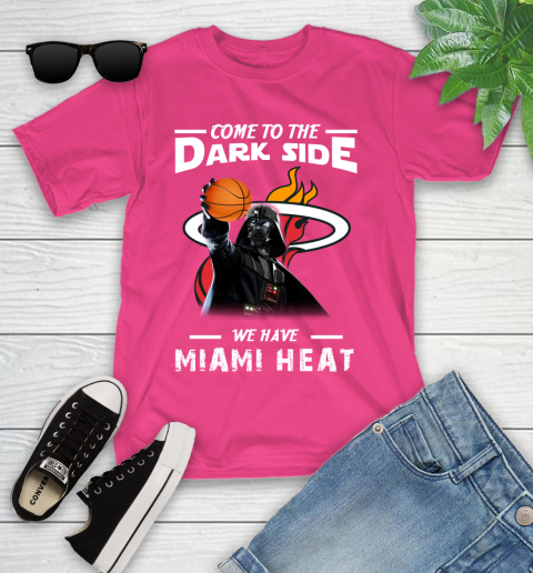 NBA Come To The Dark Side We Have Miami Heat Star Wars Darth Vader Basketball Youth T-Shirt 11
