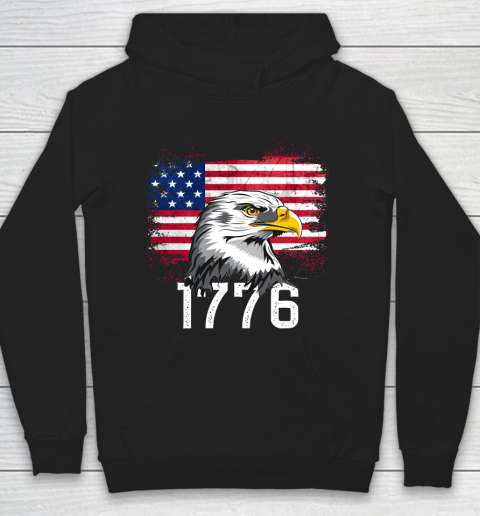 Veteran Shirt 4th of July  1776 Flag and Eagle Hoodie