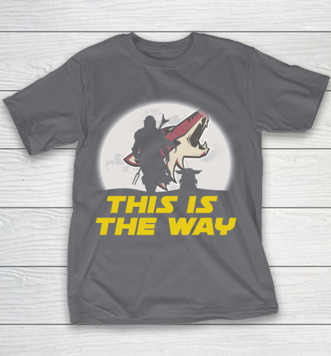 Arizona Coyotes NHL Ice Hockey Star Wars Yoda And Mandalorian This Is The Way Youth T-Shirt 5
