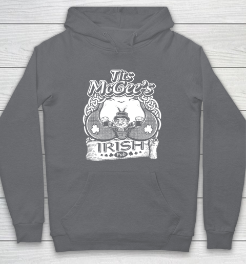 Tits McGee'ss Irish Pub Funny St. Patrick's Day Shamrocks Hoodie 3