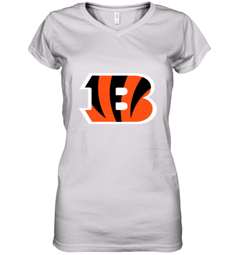 Cincinnati Bengals NFL Line Gray Victory Women's V-Neck T-Shirt