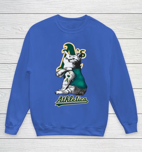 MLB Baseball My Cat Loves Oakland Athletics Youth Sweatshirt 6