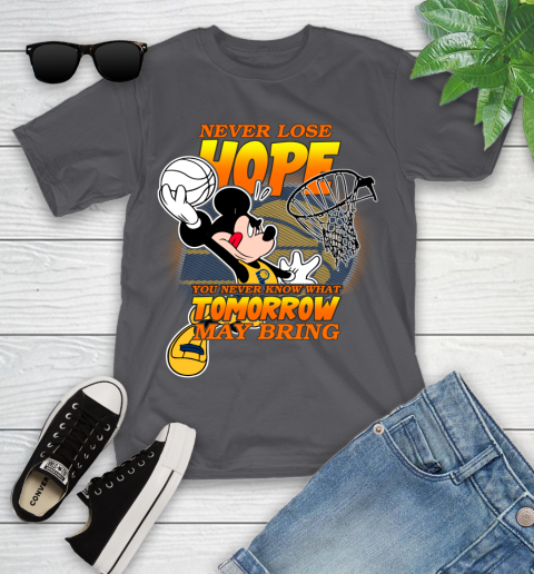 Indiana Pacers NBA Basketball Mickey Disney Never Lose Hope Youth T-Shirt 6