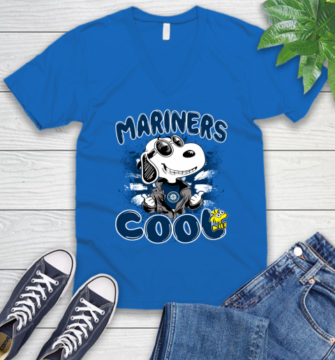 MLB Baseball Seattle Mariners Cool Snoopy Shirt V-Neck T-Shirt 6 MLB Baseball Seattle Mariners Cool Snoopy Shirt V-Neck T-Shirt - Image 6