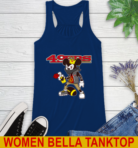 San Francisco 49ers NFL Football Mickey Peace Sign Sports Racerback Tank 9