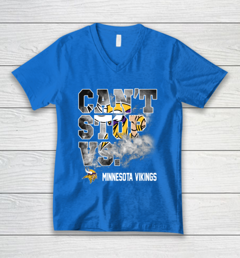 NFL Minnesota Vikings Can't Stop Vs V-Neck T-Shirt 5
