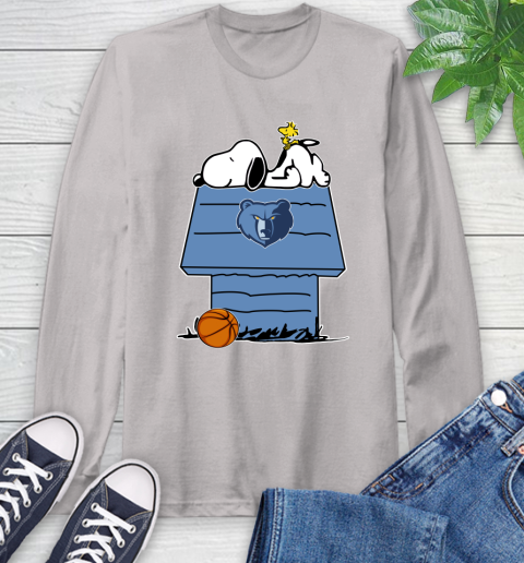 Memphis Grizzlies NBA Basketball Snoopy Woodstock The Peanuts Movie Long Sleeve T-Shirt 12