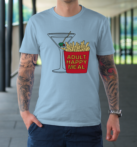 Adult Happy Meal Martini And Fries T-Shirt 5