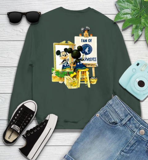 NBA Basketball Minnesota Timberwolves Mickey Drawing Shirt 36