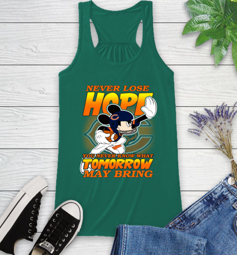 Chicago Bears NFL Football Mickey Disney Never Lose Hope Racerback Tank 6