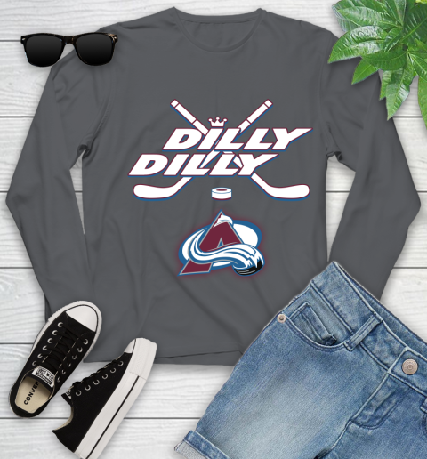 NHL Colorado Avalanche Dilly Dilly Hockey Sports Youth Long Sleeve 8
