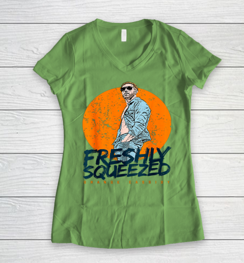 Wrestling Freshly Squeezed Orange Cassidy AEW Wrestler Women's V-Neck T-Shirt 5