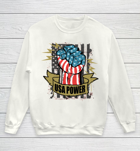 USA Power  Independence Day 4th Of July Youth Sweatshirt