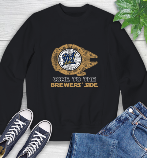 MLB Come To The Milwaukee Brewers Side Star Wars Baseball Sports Sweatshirt