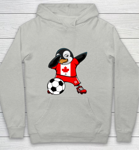Dabbing Penguin Canada Soccer Fans Jersey Football Lovers Youth Hoodie