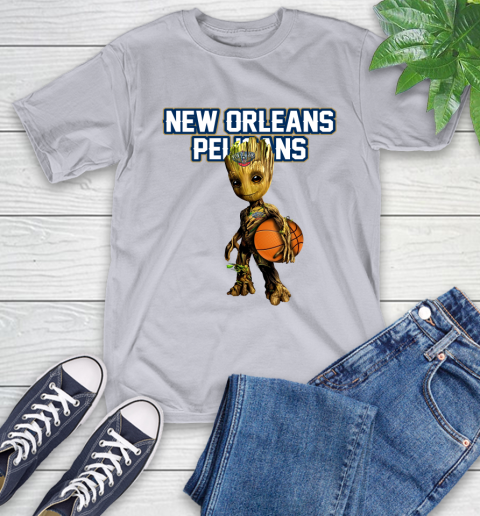 New Orleans Pelicans NBA Basketball Groot Marvel Guardians Of The Galaxy T-Shirt 6