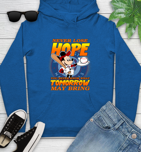 Washington Nationals MLB Baseball Mickey Disney Never Lose Hope Youth Hoodie 11