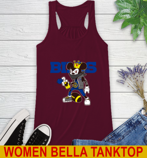 Buffalo Bills NFL Football Mickey Peace Sign Sports Racerback Tank 3