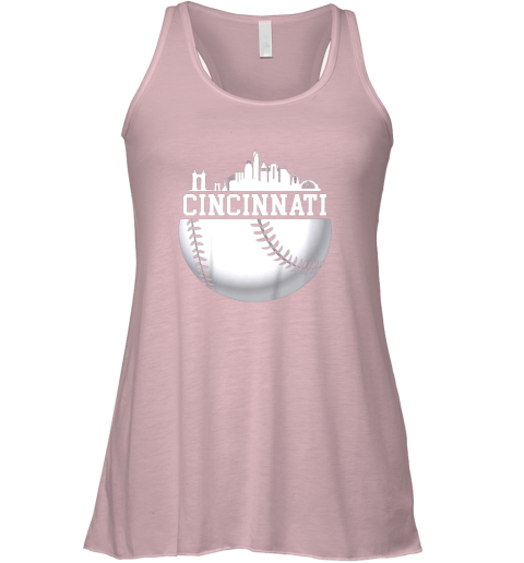 ogor vintage downtown cincinnati shirt baseball retro ohio state flowy tank 32 front soft pink