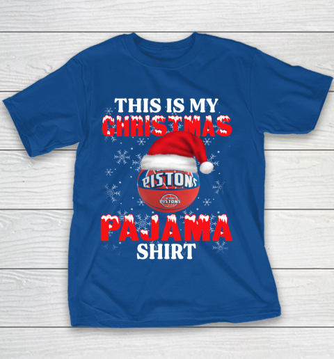 Detroit Pistons This Is My Christmas Pajama Shirt NBA Youth T-Shirt 6