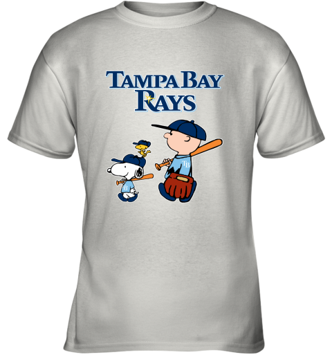 Tampa Bay Rays Let's Play Baseball Together Snoopy MLB Youth T-Shirt