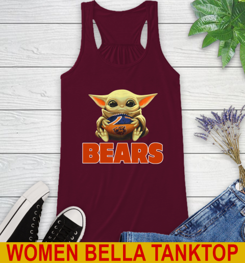 NFL Football Chicago Bears Baby Yoda Star Wars Shirt Racerback Tank 3