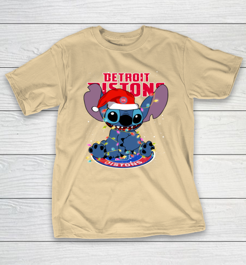 Detroit Pistons NBA noel stitch Basketball Christmas T-Shirt 5