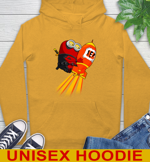 NFL Football Cincinnati Bengals Deadpool Minion Marvel Shirt Hoodie 2