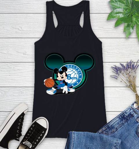 NBA Philadelphia 76ers Mickey Mouse Disney Basketball Racerback Tank 10