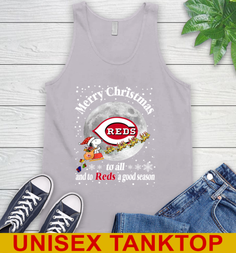 Cincinnati Reds Merry Christmas To All And To Reds A Good Season MLB Baseball Sports Tank Top 3