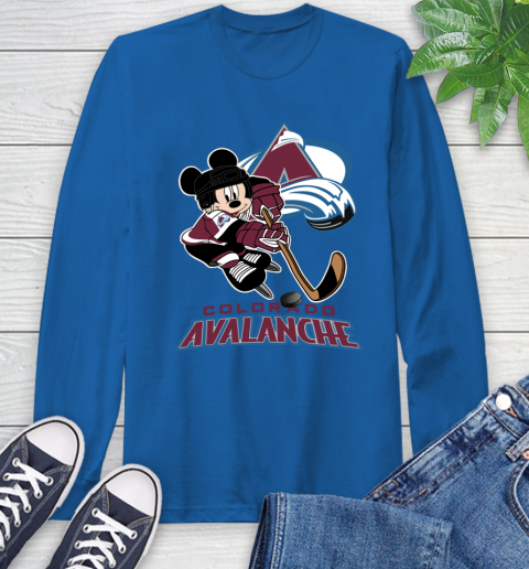 NHL Colorado Avalanche Mickey Mouse Disney Hockey T Shirt Long Sleeve T-Shirt 9