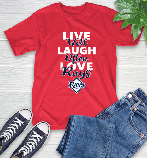 MLB Baseball Tampa Bay Rays Live Well Laugh Often Love Shirt T-Shirt 12