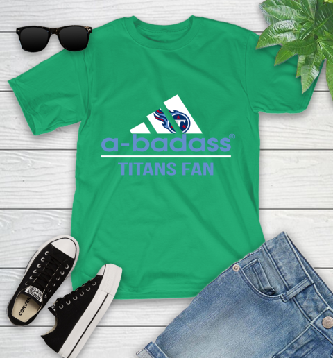 NFL A Badass Tennessee Titans Fan Adidas Football Sports Youth T-Shirt 8