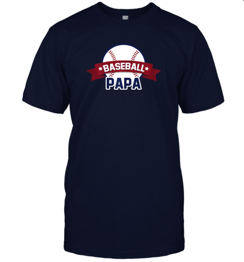 fe5j baseball papa shirt sport coach gifts dad ball jersey t shirt 60 front navy