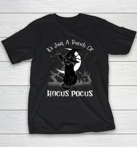It's Just A Bunch Of Hocus Pocus Cat Claws Costume Halloween Youth T-Shirt
