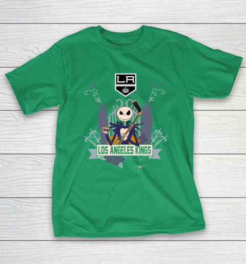 NHL Los Angeles Kings Hockey Jack Skellington Halloween T-Shirt 5