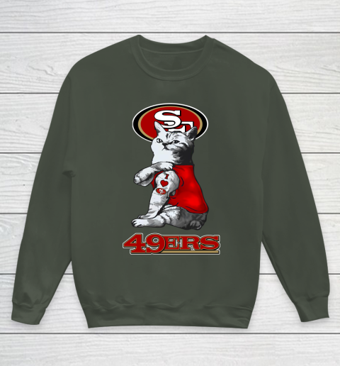 NFL Football My Cat Loves San Francisco 49ers Youth Sweatshirt 8