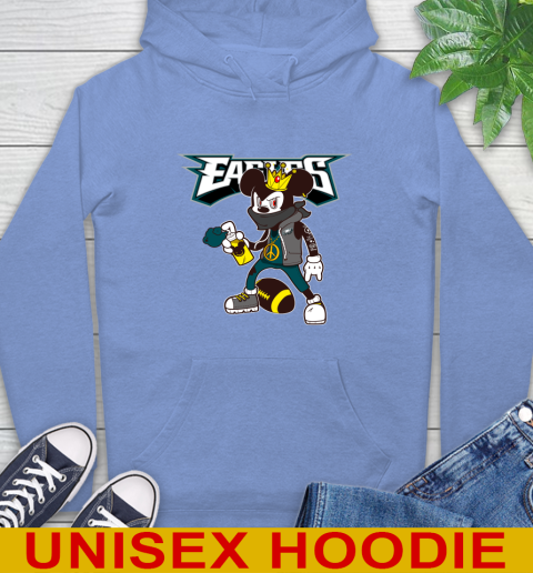 Philadelphia Eagles NFL Football Mickey Peace Sign Sports Hoodie 11